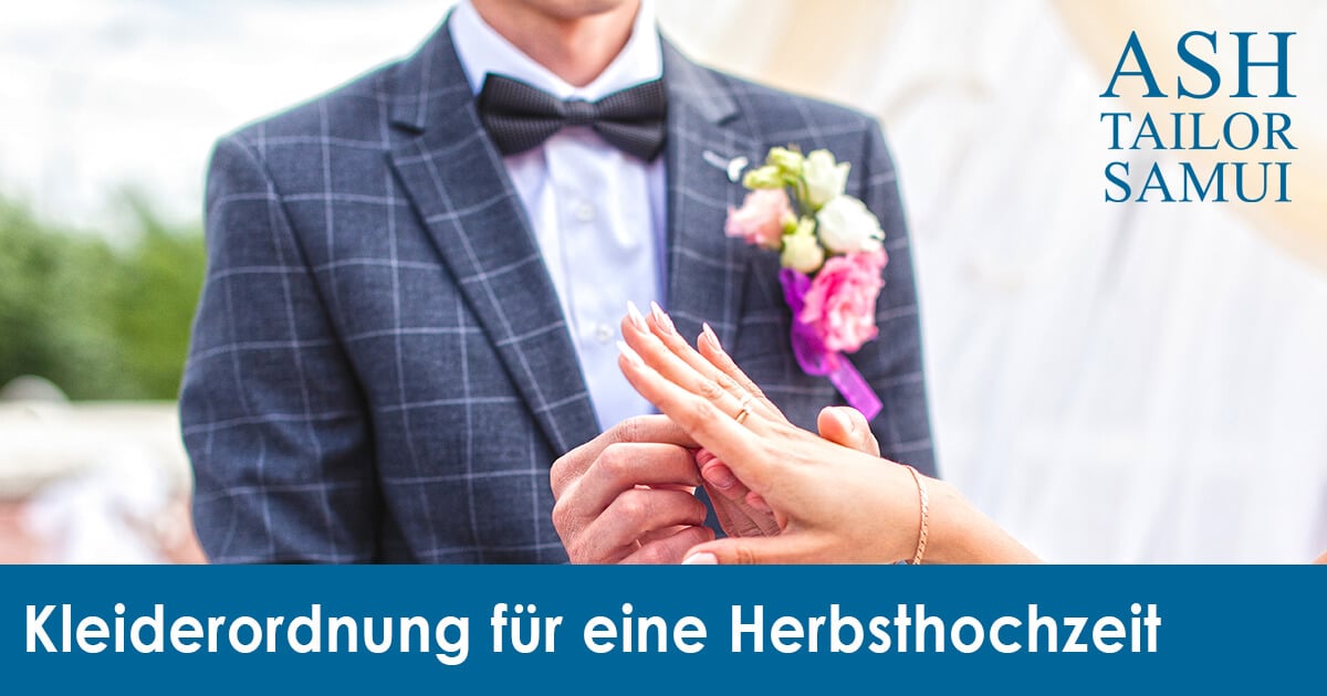 Kleiderordnung für eine Herbsthochzeit