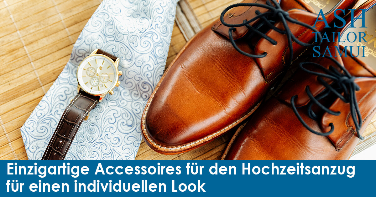 Einzigartige Accessoires für den Hochzeitsanzug für einen individuellen Look